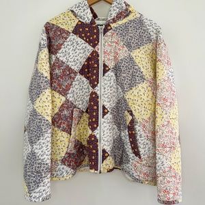 Wild Fable Hooded Quilted Jacket Floral Print